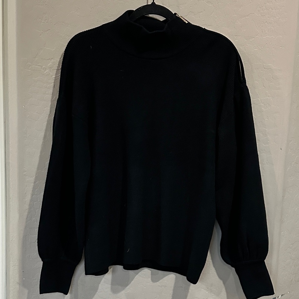 Karl Lagerfeld Black Ribbed Sweater